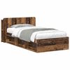 vidaXL Estrutura de Cama com Armazenamento Madeira antiga 75 x 190 cm