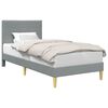 vidaXL Estrutura da Cama Cinzento-claro 90 x 190 cm Tecido