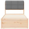 vidaXL Estrutura de Cama com Cabeceira Estofada Cinzento-claro