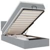 vidaXL Cama otomana com colch&atilde;o 100x200 cm tecido cinzento claro
