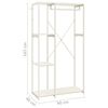 vidaXL Roupeiro 90x40x167 cm metal e contraplacado branco