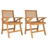 vidaXL Cadeiras de jardim 2 pcs 58x58x87 cm madeira de ac&aacute;cia maci&ccedil;a