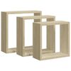 vidaXL Prateleiras de parede forma de cubo 3pcs cm cor carvalho sonoma