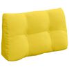 vidaXL Travesseiro para Costas Amarelo Claro 80 x 24 x 50 cm tecido