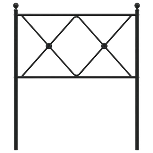 vidaXL Cabeceira de cama 75 cm metal preto