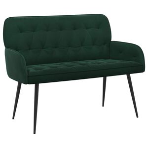 vidaXL Sof&aacute; de 2 lugares com pernas de metal 2 lugar Verde-Escuro