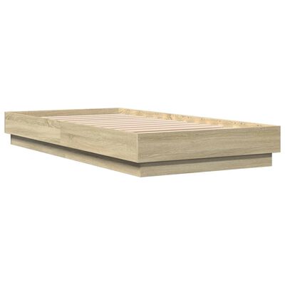 vidaXL Estrutura de cama 90x190cm derivados de madeira carvalho sonoma
