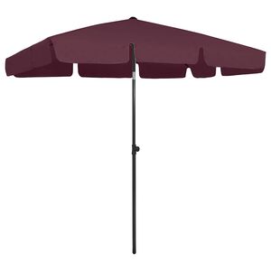 vidaXL Guarda-sol de praia 200x125 cm bord&ocirc;