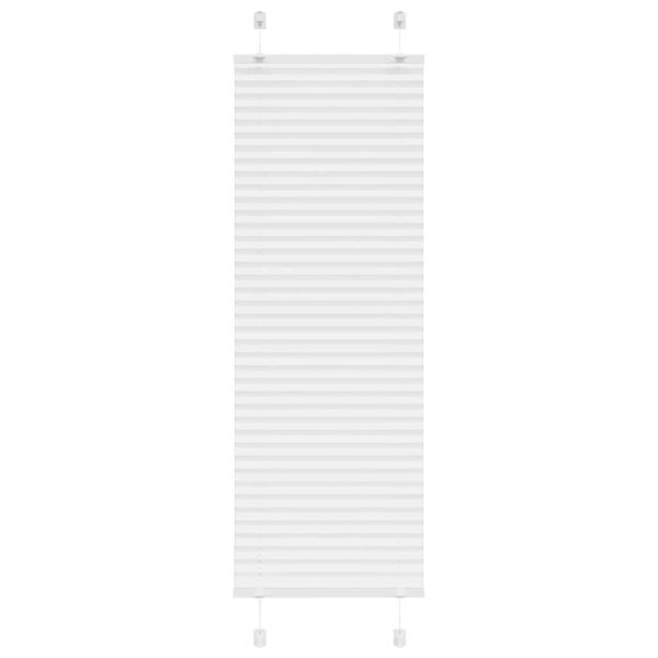 vidaXL Branco Plissada Cega 50x100 cm Largura Tecido 49,4 cm Poli&eacute;ster
