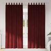 vidaXL Cortinas opacas 2 pcs Vinho Vermelho 140 x 245 cm Veludo