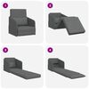 vidaXL Sof&aacute;-Cama 60cm Cinza Escuro tecido