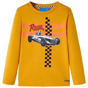 T-shirt de manga comprida para crian&ccedil;a cor ocre 104