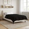 vidaXL Duvet de Ano Inteiro Colchonete Preto 140 x 200 cm Microfibra
