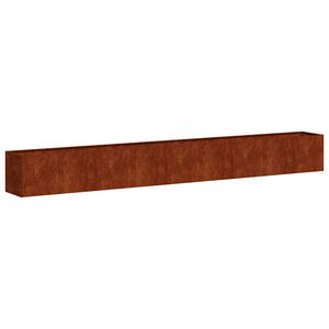 vidaXL Floreira enferrujada 360x40x40 cm a&ccedil;o resistente