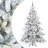 vidaXL &Aacute;rvore de Natal Articulada Artificial Branco 210 cm PVC e A&ccedil;o