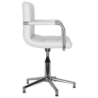 vidaXL Cadeira de escritório giratória couro artificial branco