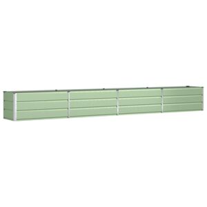 vidaXL Floreira Verde Pastel 385 x 50 x 45 cm A&ccedil;o Galvanizado