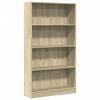vidaXL Estante 80x24x143 cm derivados de madeira carvalho sonoma