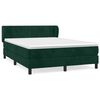 vidaXL Cama com molas/colch&atilde;o 140x190 cm veludo verde-escuro
