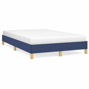 vidaXL Estrutura de cama sem colchão 120x200 cm tecido azul