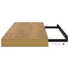 vidaXL Prateleira de Parede 2 pcs Castanho 50 x 23 x 4 cm
