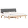 vidaXL Estrutura de Cama com Cabeceira Estofada Cinzento-claro