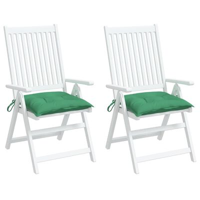 vidaXL Almofadões de cadeira 2 pcs 50x50x7 cm tecido oxford verde