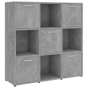 vidaXL Estante 90x30x90 cm contraplacado cinzento cimento