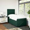 vidaXL Cama com molas/colch&atilde;o 90x190 cm veludo verde-escuro