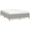 vidaXL Estrutura de cama sem colch&atilde;o cinza claro 135x190cm tecido
