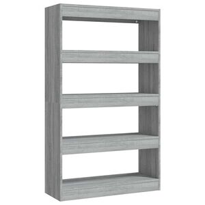 vidaXL Estante/divis&oacute;ria 80x30x135cm derivados madeira cinzento sonoma