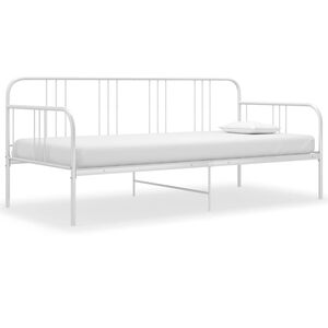 vidaXL Sof&aacute;-cama 90x200 cm metal branco