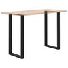 vidaXL P&eacute;s de mesa de bar em forma de U, 2 pe&ccedil;as, preto, 60x (110-111) cm, a&ccedil;o