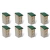 vidaXL Casas para borboletas 8 pcs madeira 14x15x22 cm