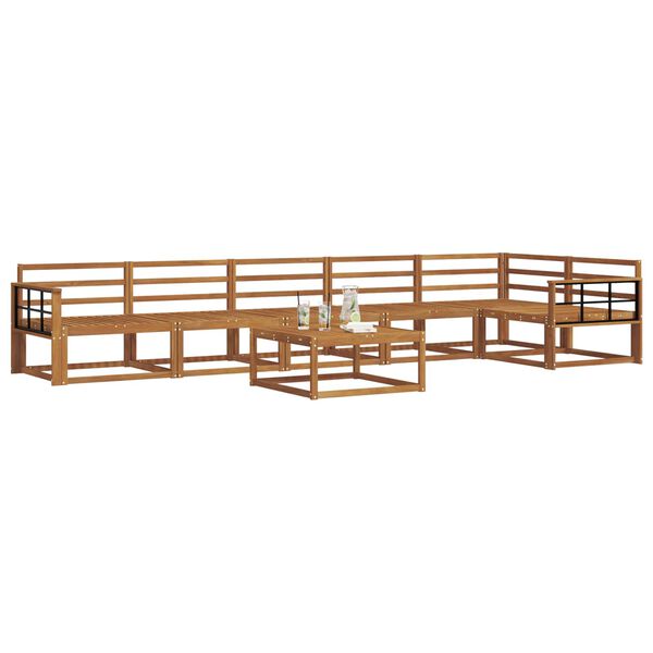 vidaXL Conjunto de Sof&aacute;s para Exterior 7 pcs Natural