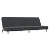 vidaXL Sof&aacute;-cama de 2 lugares tecido cinzento-escuro