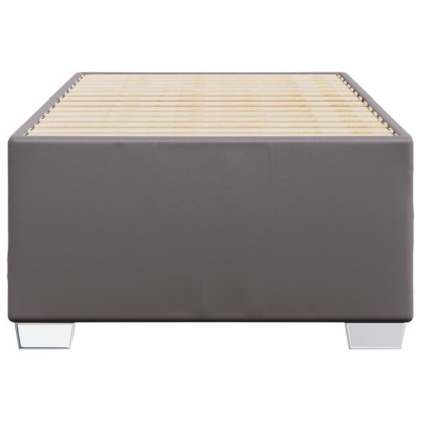 vidaXL Estrutura de cama 80x200 cm couro artificial cinza