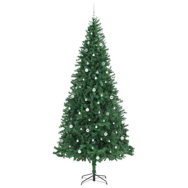 vidaXL &Aacute;rvore de Natal Artificial Verde 300 cm PVC, Metal e Pl&aacute;stico
