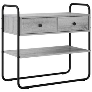 vidaXL Aparador Sonoma cinzento 80 x 40 x 75 cm Derivados de Madeira