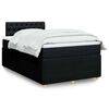 vidaXL Cama boxspring com colchão 120x190 cm tecido preto