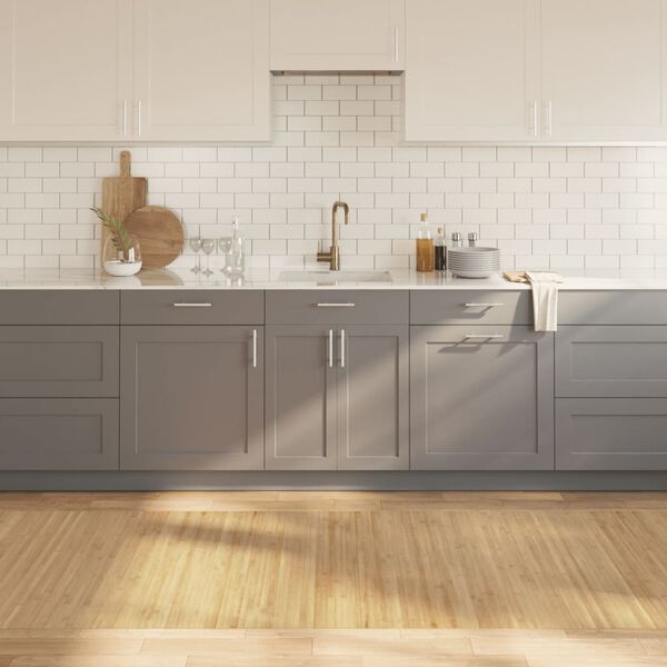 vidaXL Tapete retangular 100x400 cm bambu cor natural clara