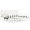 vidaXL Estrutura cama Super King Size c/ cabeceira madeira branco