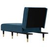 vidaXL Chaise longue veludo azul
