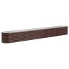 vidaXL Canteiro elevado jardim 332x40x36cm a&ccedil;o galvanizado castanho