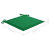 vidaXL Cadeiras de jardim c/ almofad&otilde;es verdes 6 pcs teca maci&ccedil;a