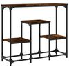 vidaXL Mesa consola 89,5x28x76 cm derivados de madeira carvalho fumado