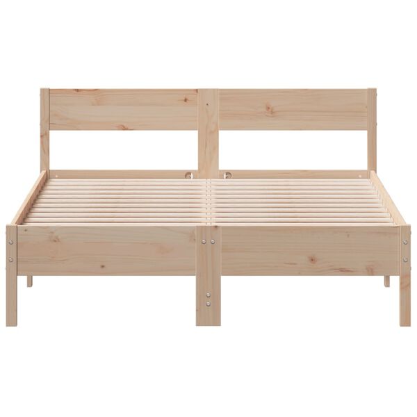 vidaXL Cama sem colch&atilde;o 120x190 cm madeira de pinho maci&ccedil;a