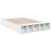 vidaXL Estrutura de cama 135x190 cm derivados de madeira branco