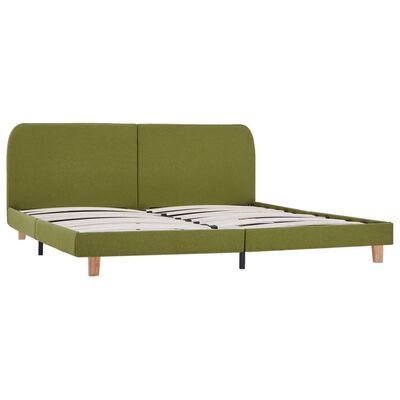 vidaXL Estrutura de cama 160x200 cm tecido verde