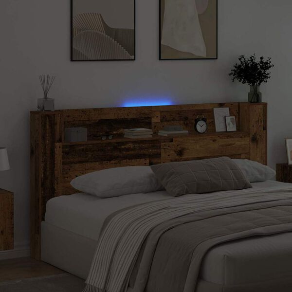 vidaXL Cabeceira Madeira antiga 200 x 15 x 103,5 cm Madeira processada